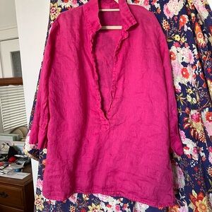 Women's Pink linen top